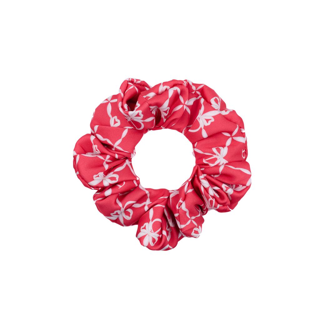 Скранч-резинка шелковая "DAVA" цвет: красный