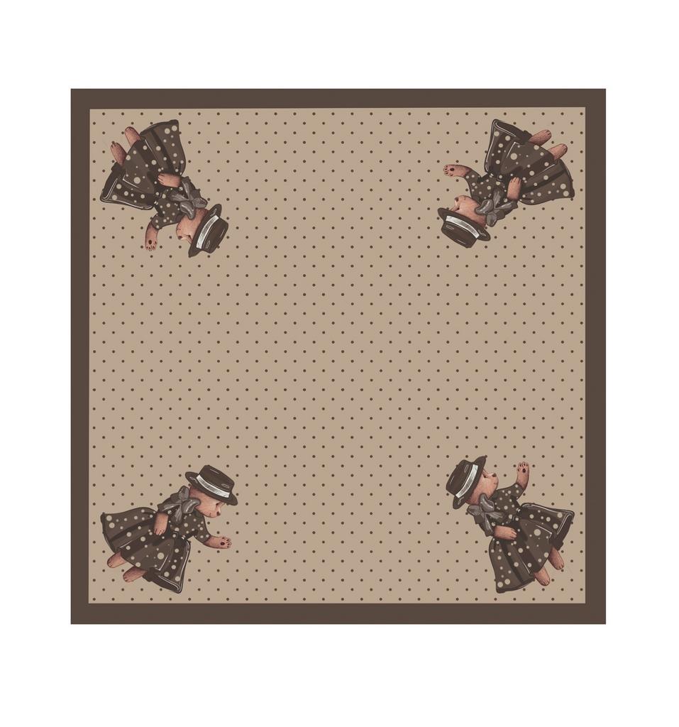 Пеленка тонкая из органического хлопка «Monro» цвет: коричневый