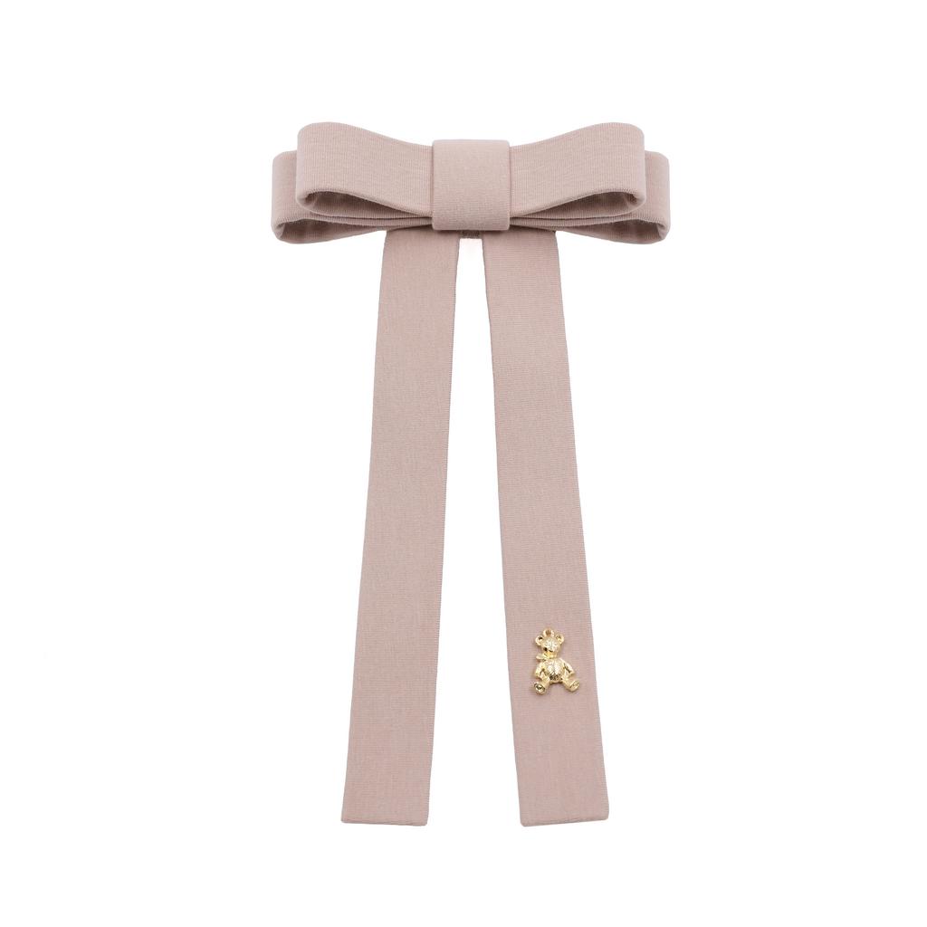 Бант на заколке "Bonny" цвет: бежевый