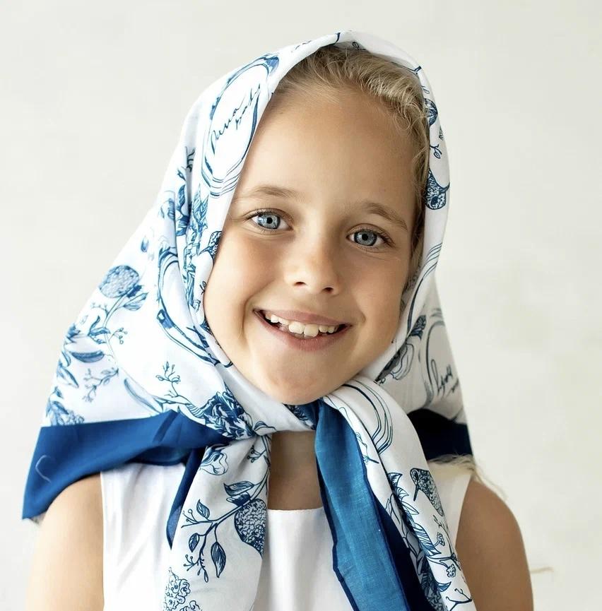 Хлопковый платок "Classic Vintage" цвет: синий