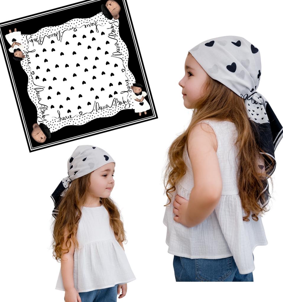 Хлопковый платок "Love is" цвет: черный