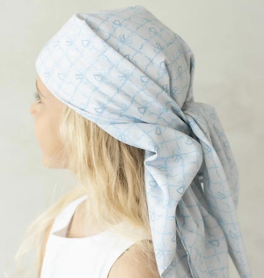 Хлопковый платок "Color Dava" цвет: пыльно-голубой