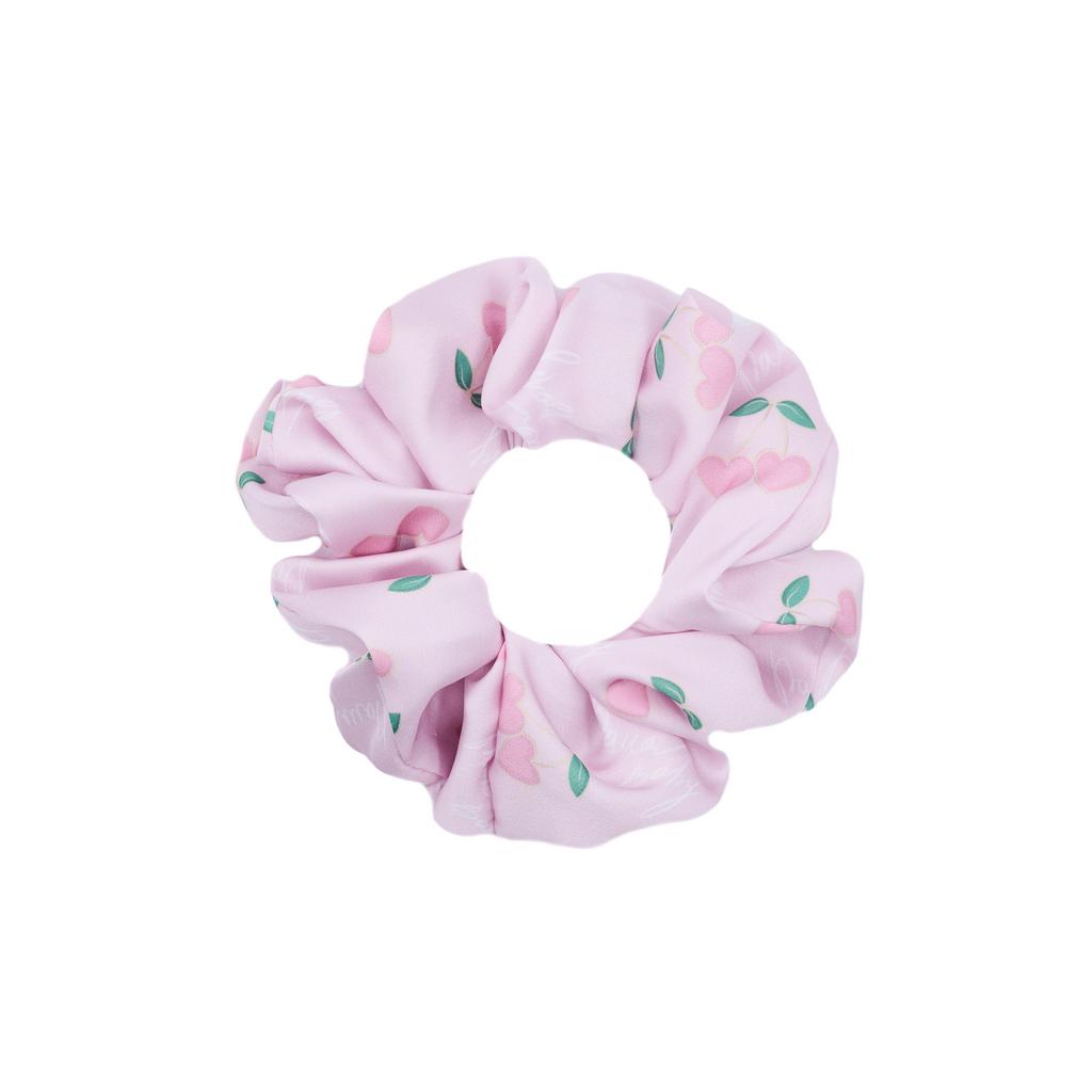 Скранч-резинка шелковая "Cherry Love" цвет: розовый