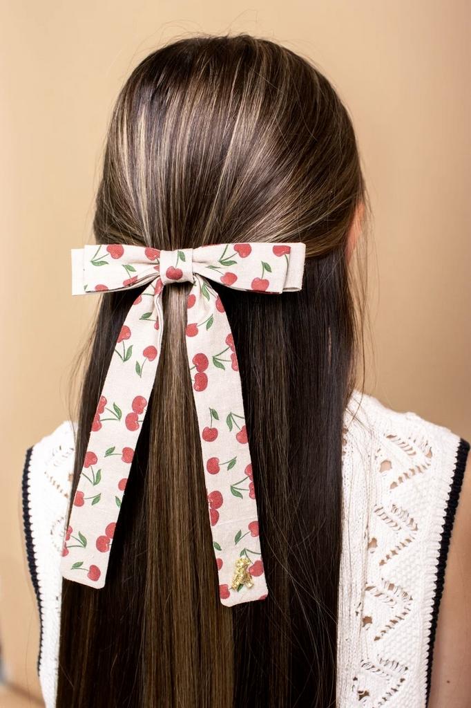 Бант на заколке  «Stefania Cherry"  цвет: бежевый