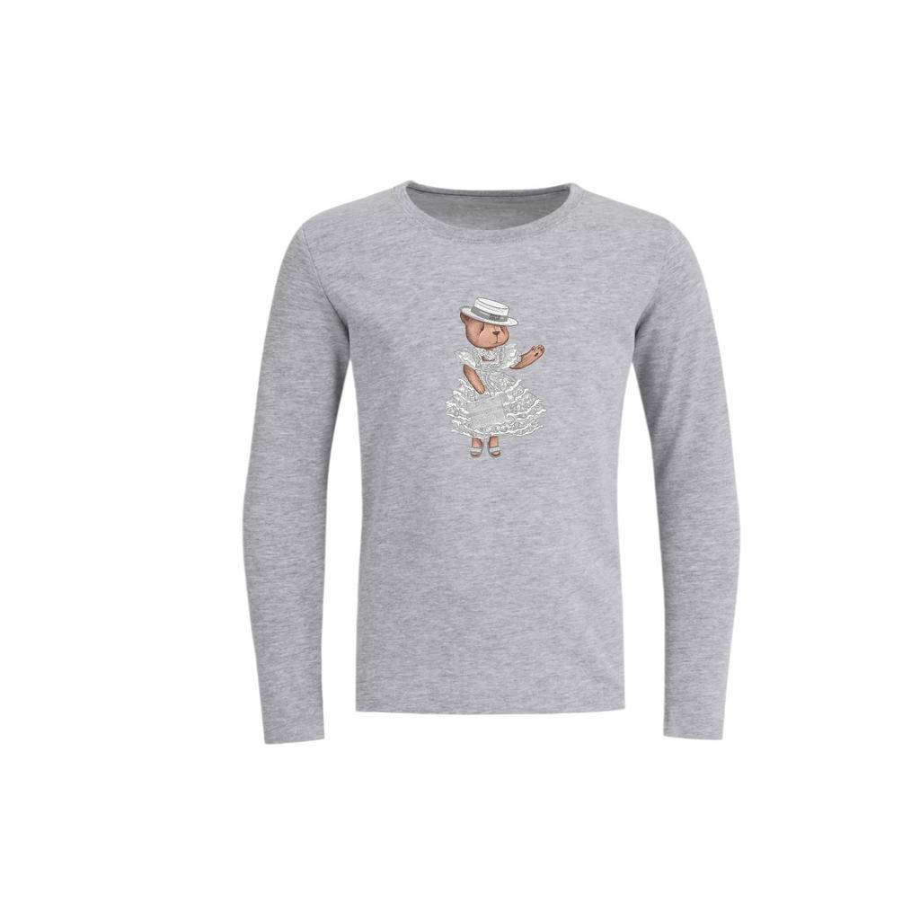 Лонгслив "Flora" цвет: серый