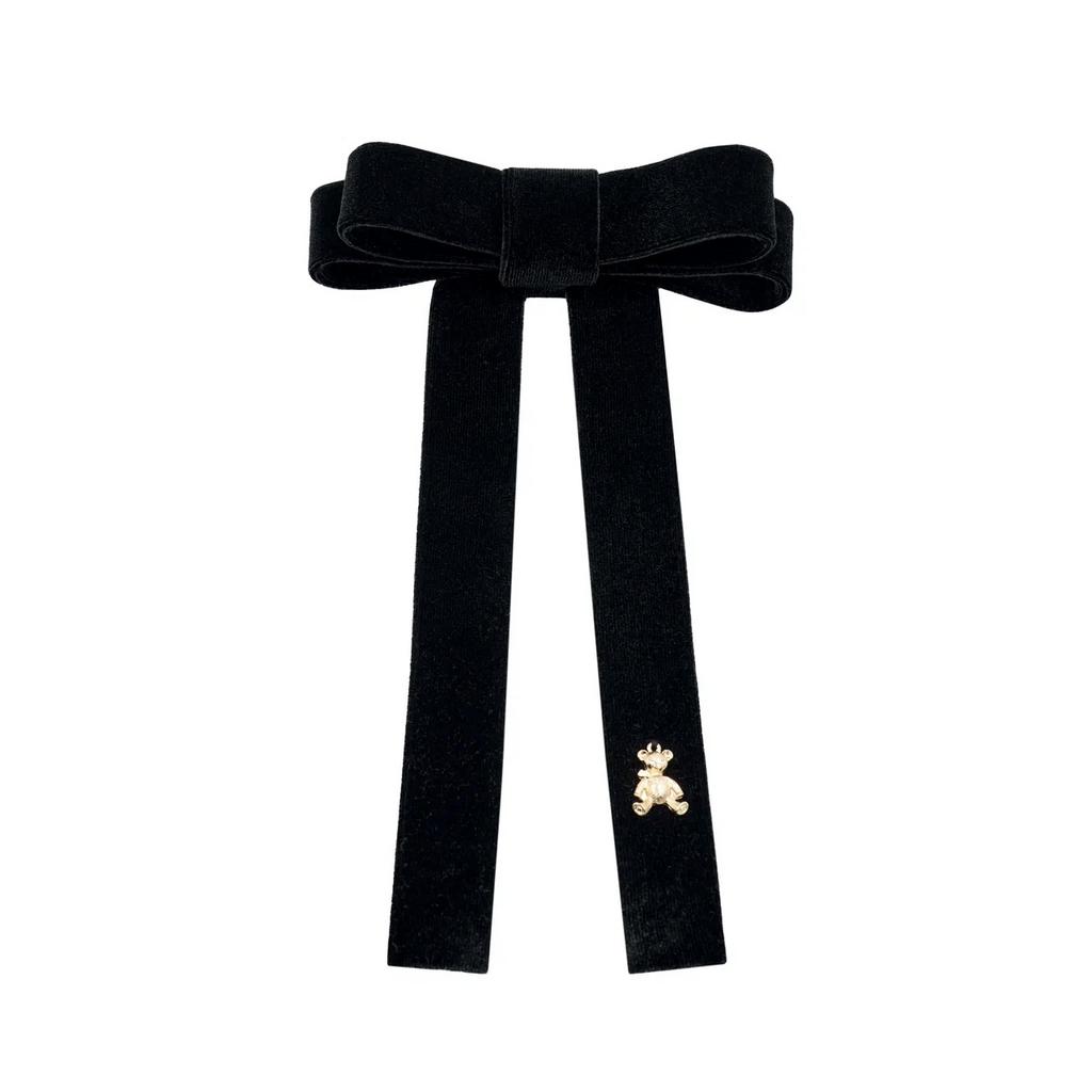 Бант бархатный на заколке "Bonny" цвет: черный