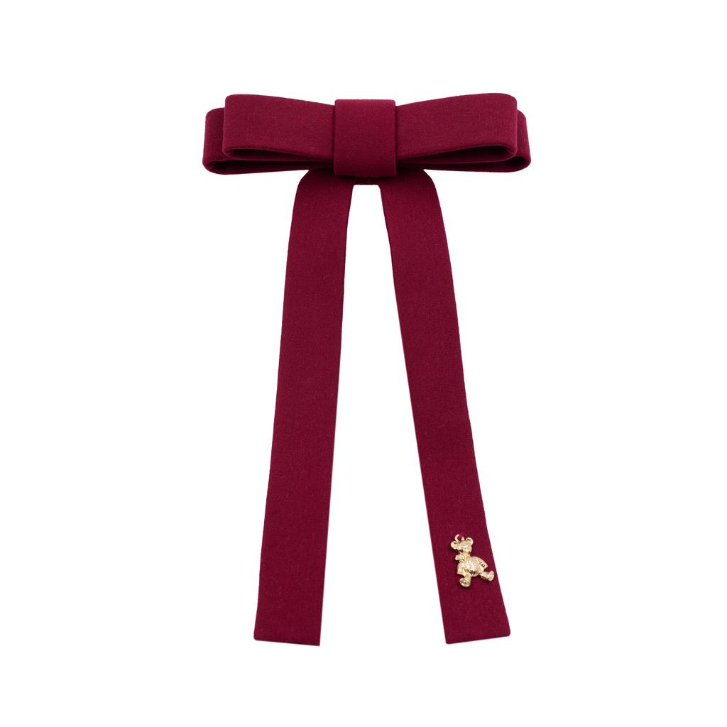 Бант на заколке "Bonny" цвет: бордовый