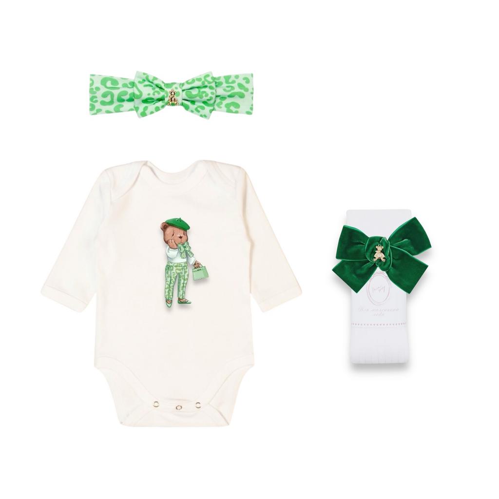 Комплект для малышки Leopard Green
