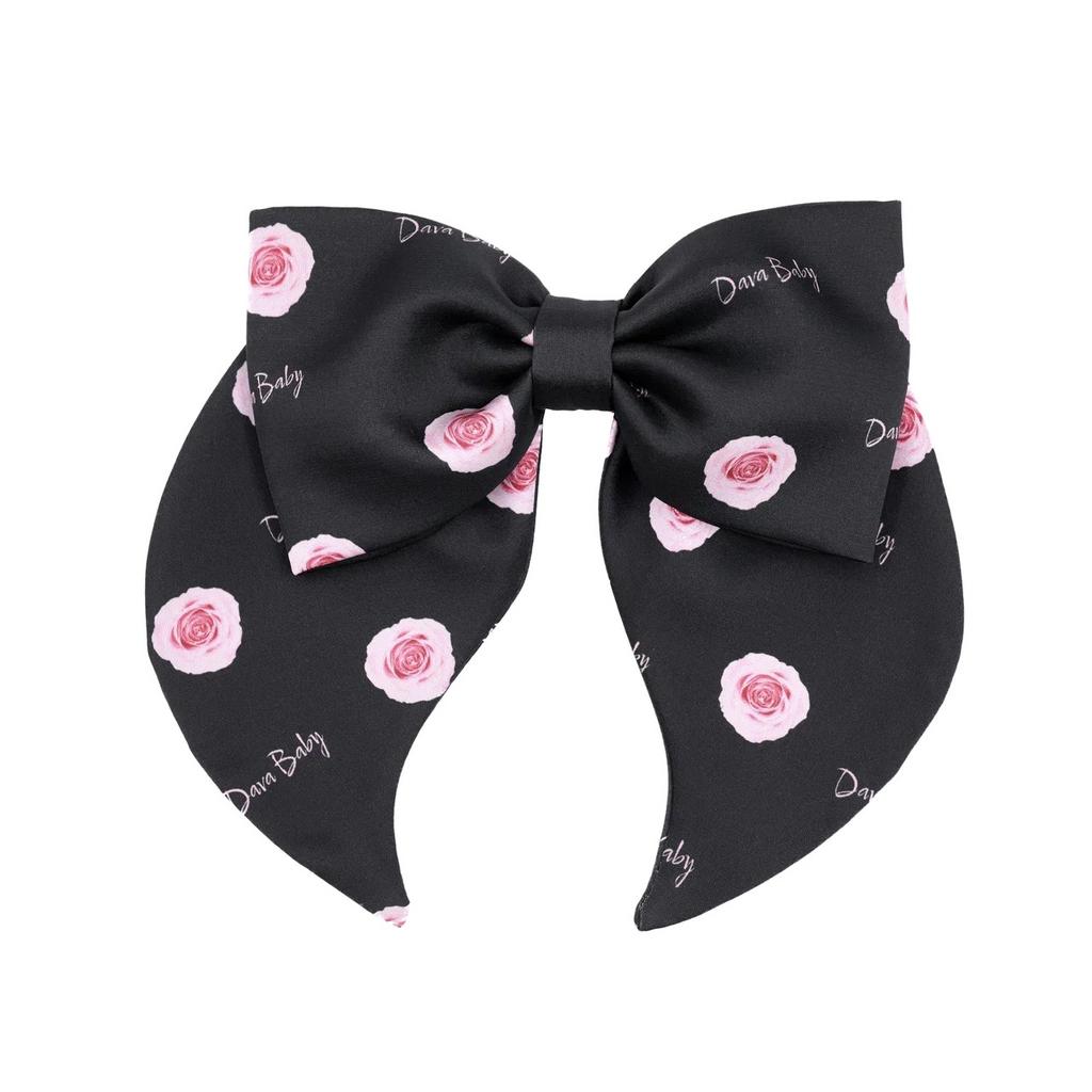 Бант на заколке Lovely Silk Bow Rose цвет чёрная  роза