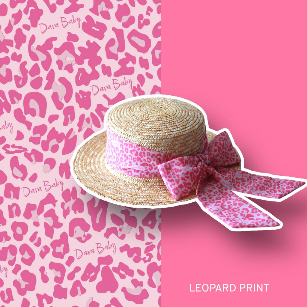 Шляпа-канотье "Leopard" цвет: розовый