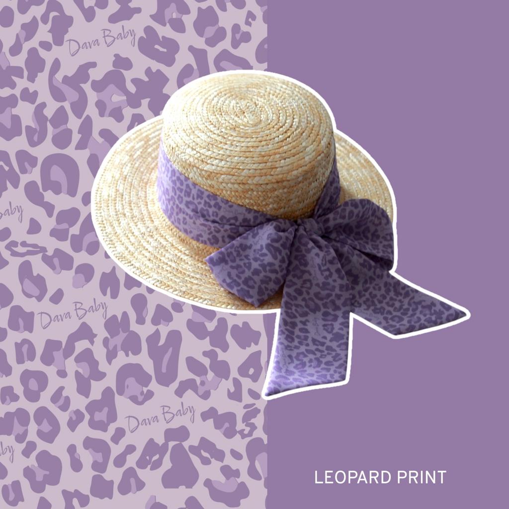 Шляпа-канотье "Leopard" цвет: сиреневый