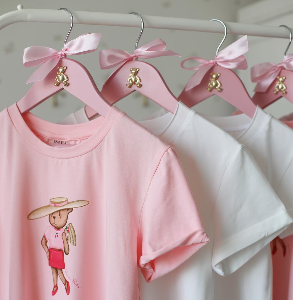 Вешалка "Золотой мишка" цвет: розовый