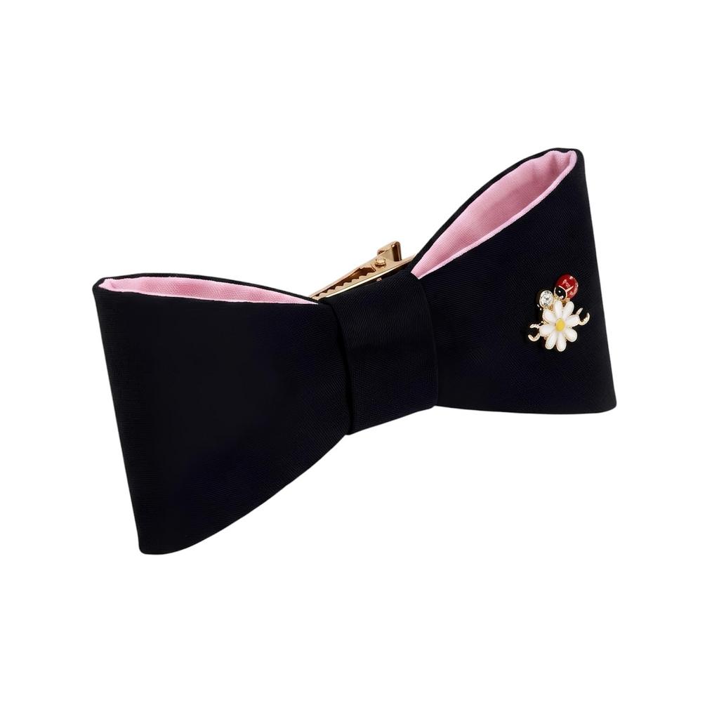 Бант на заколке "Betty Summer Lady Bug and Bloom” цвет: черный/розовый