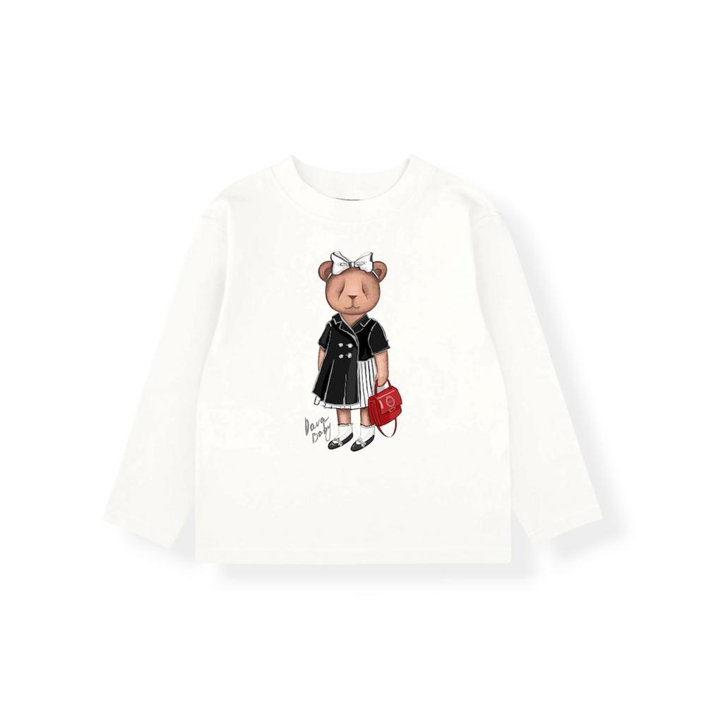 Лонгслив School Bear Bow