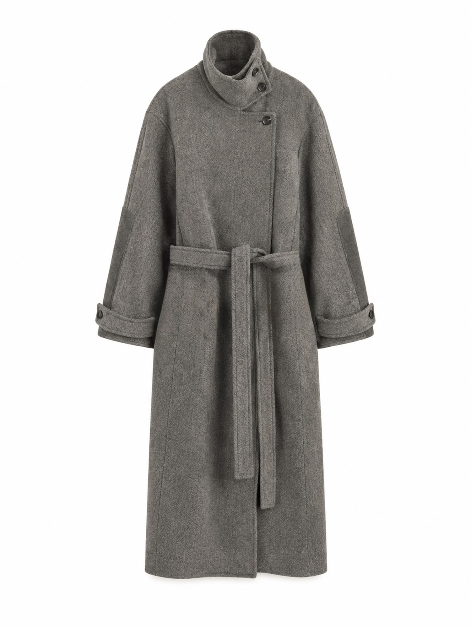 Пальто с воротником стойкой Manteau long