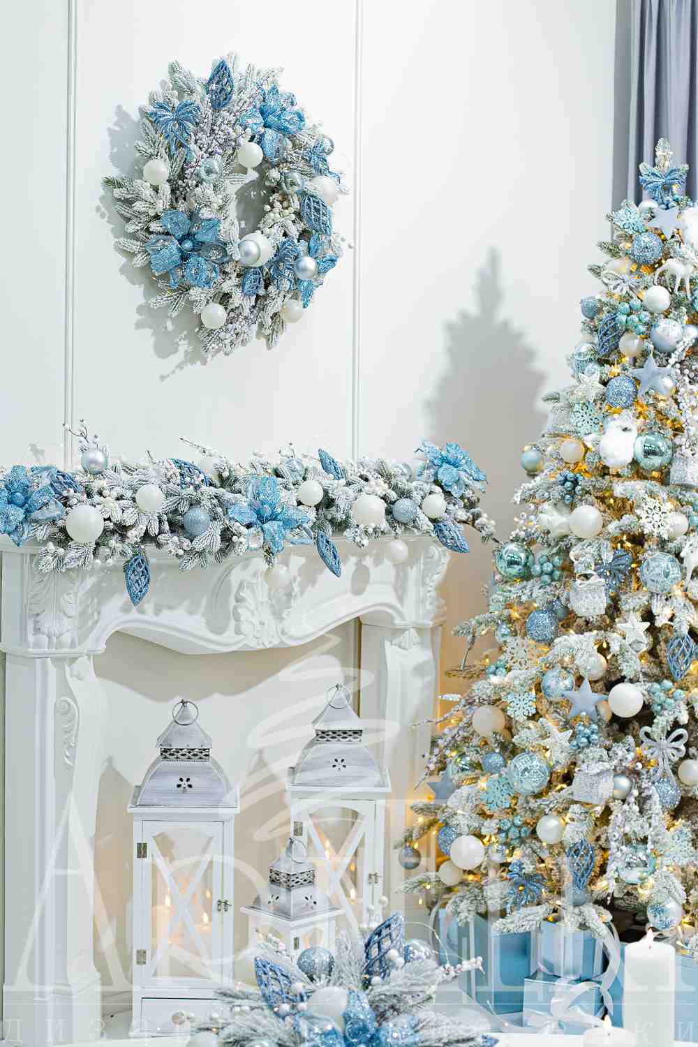 Новогодний декор для дома и офиса, комплект " Снежное Морозко"