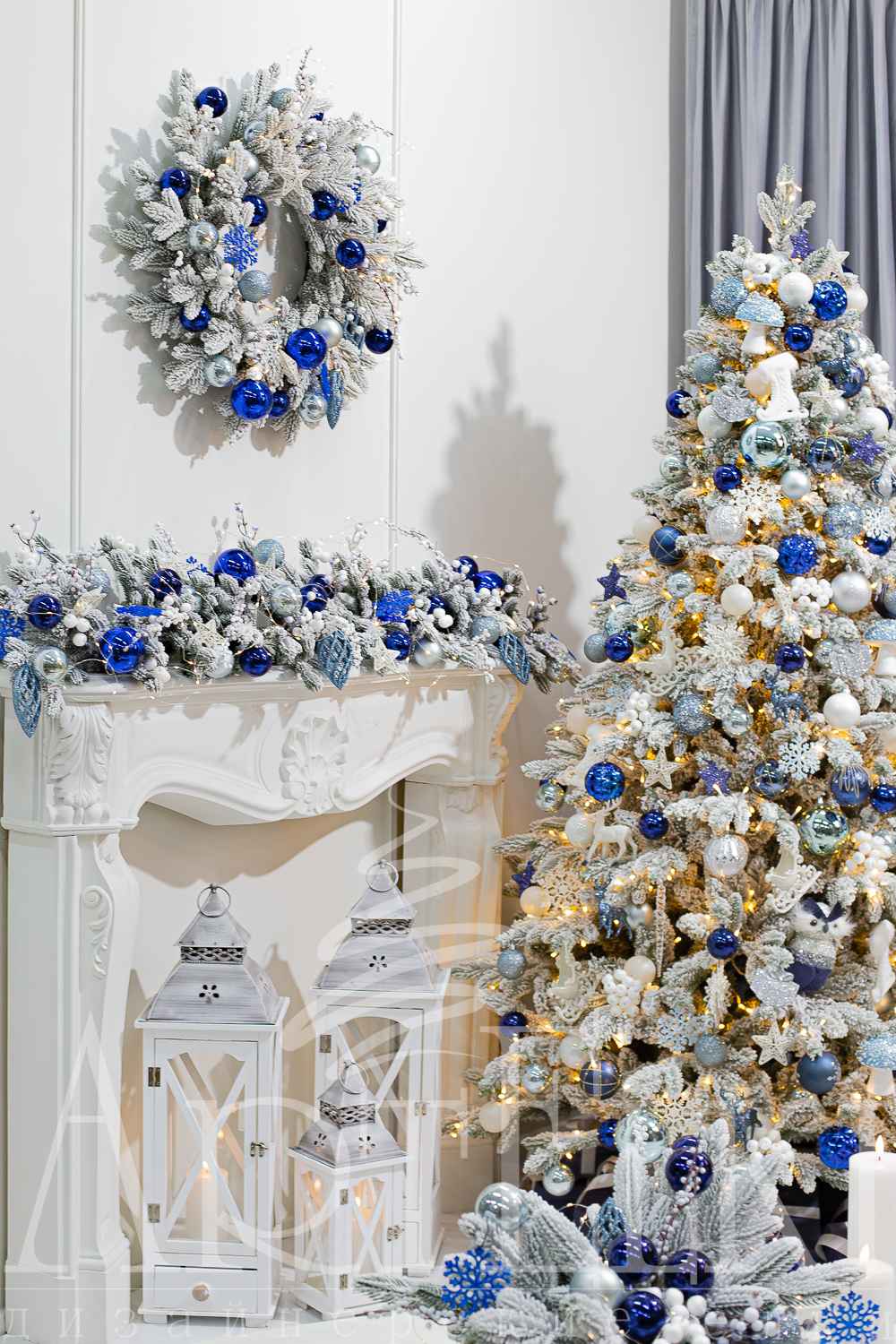 Новогодний декор для дома и офиса, комплект "Вьюга"