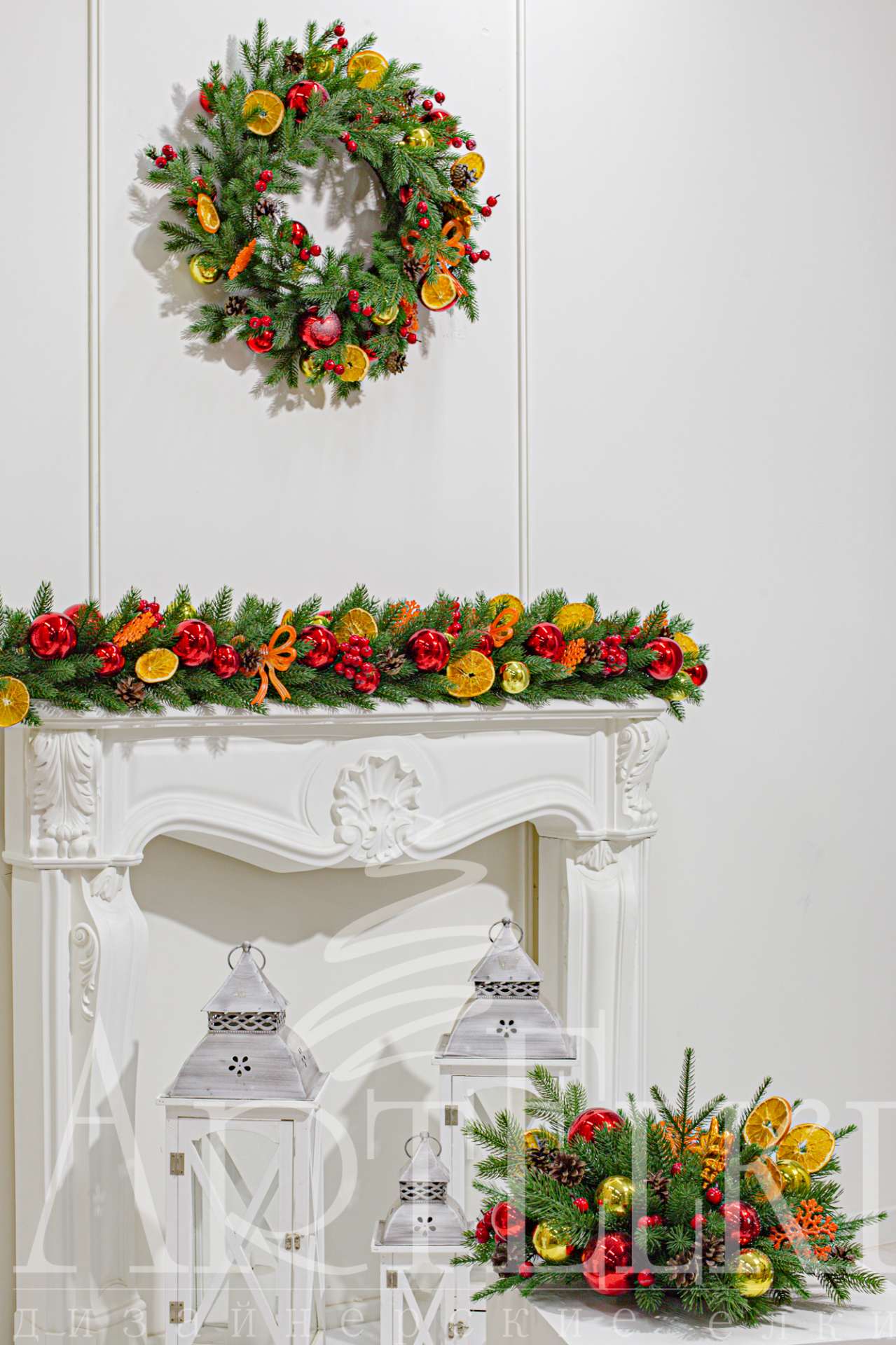 Новогодний декор для дома и офиса, комплект "Зимнее очарование"