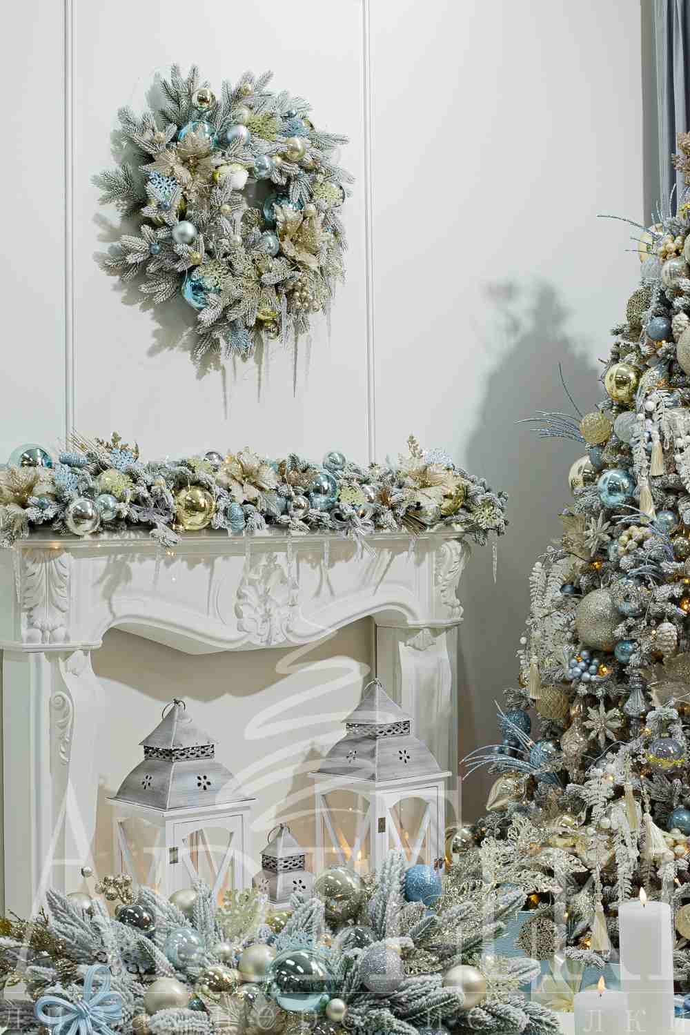 Новогодний декор для дома и офиса, комплект " Венский Вальс"