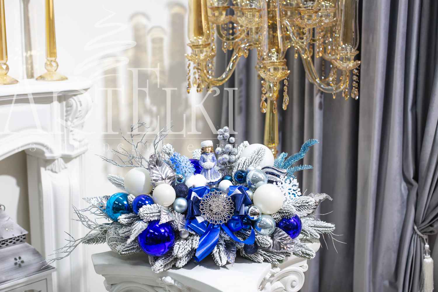 Новогодняя композиция "Морозный рассвет"