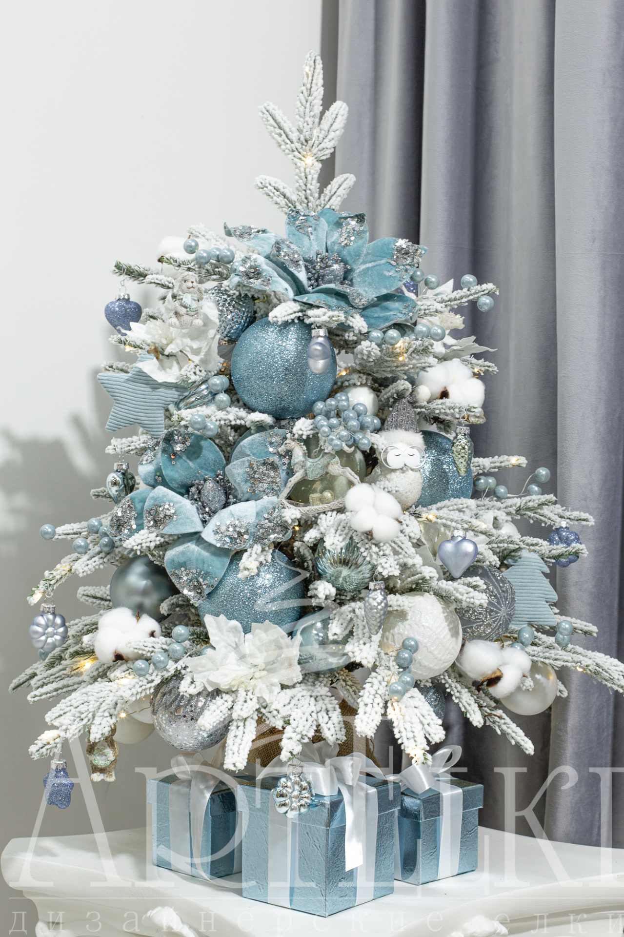 МИНИ елочка "Голубая пудра"