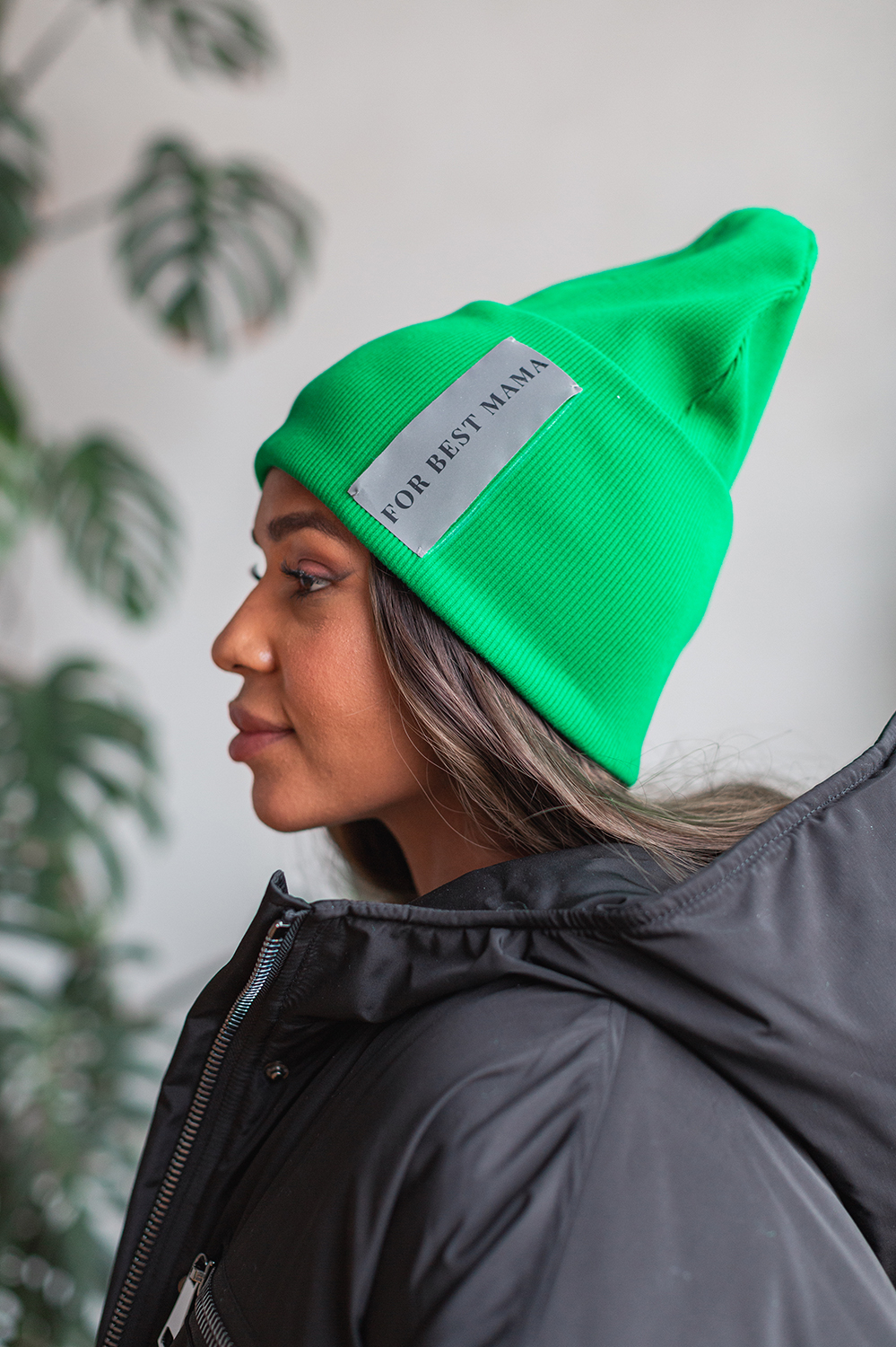 Шапка весна зеленая FOR BEST MAMA