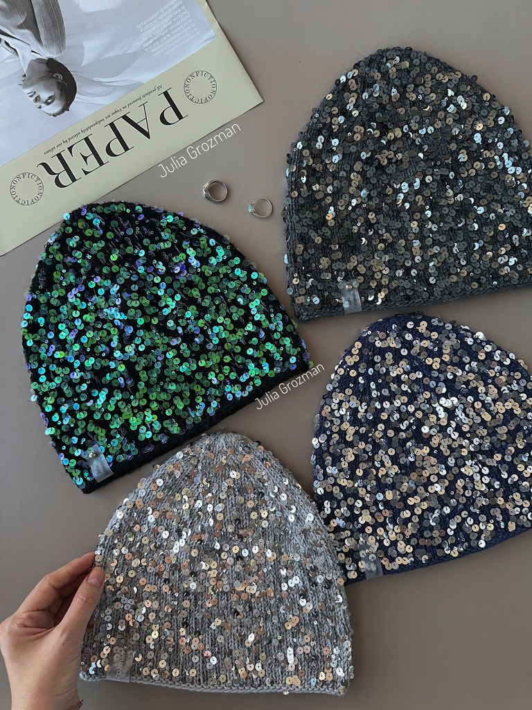 Описание по вязанию шапка Glitter