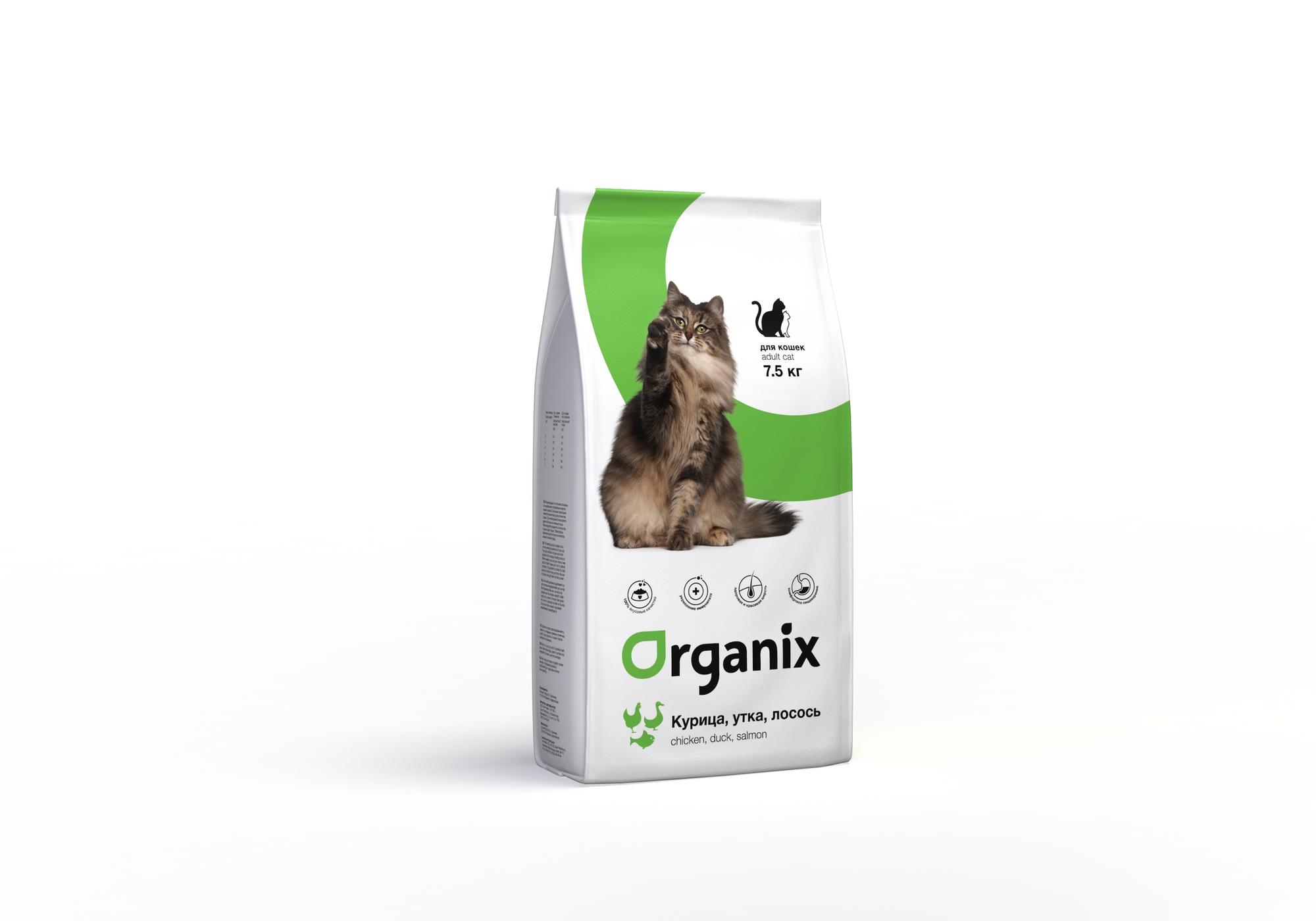 Для кошек: курица, утка и лосось