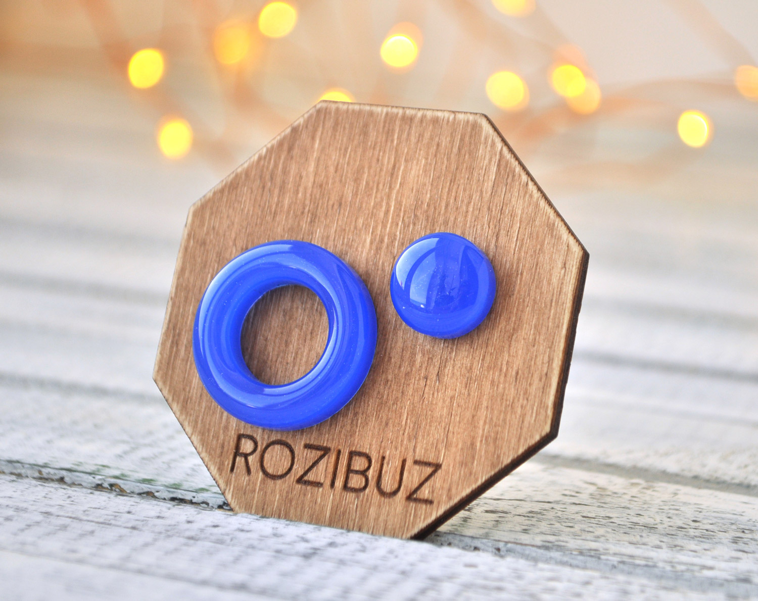 асимметрия большой бублик - серьги-гвоздики