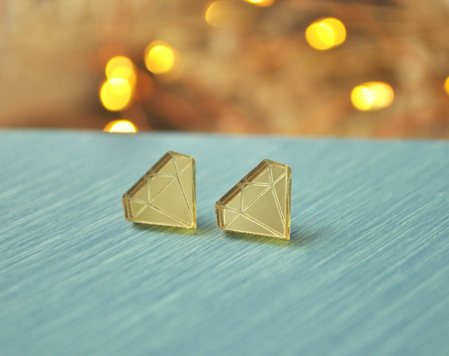 Алмазы - зеркальные броши на воротник рубашки