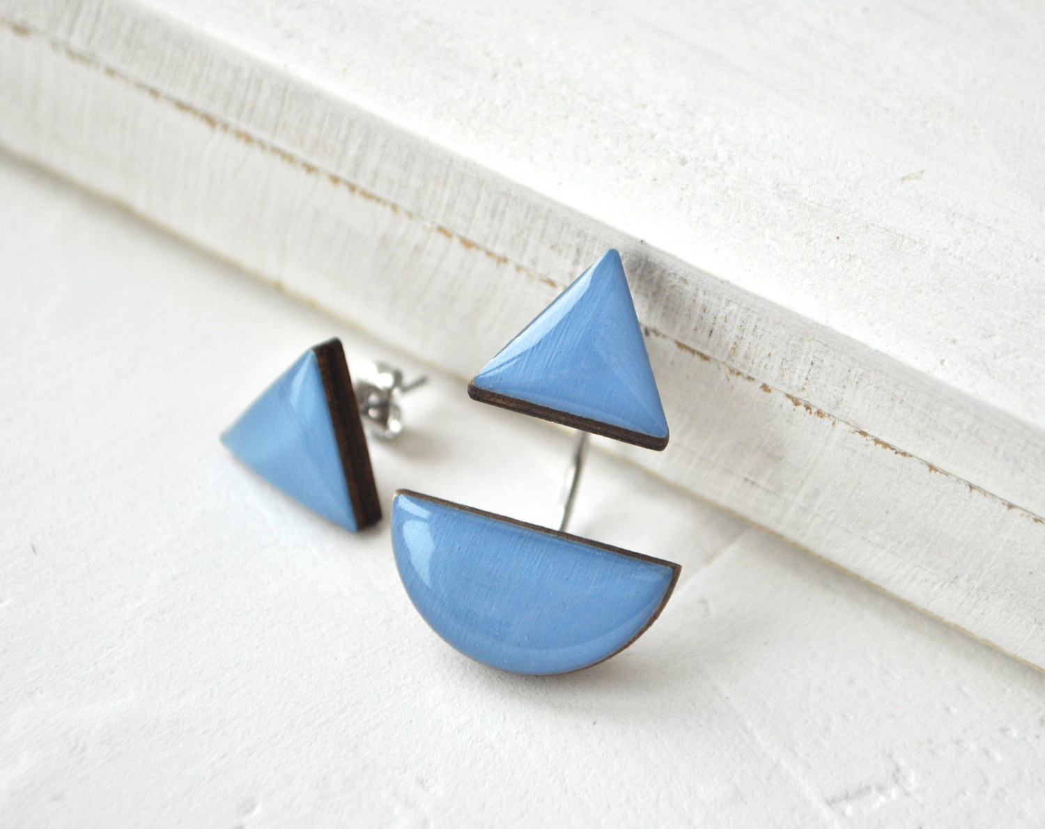 Гвоздики обманки деревянные "Долька с треугольником"