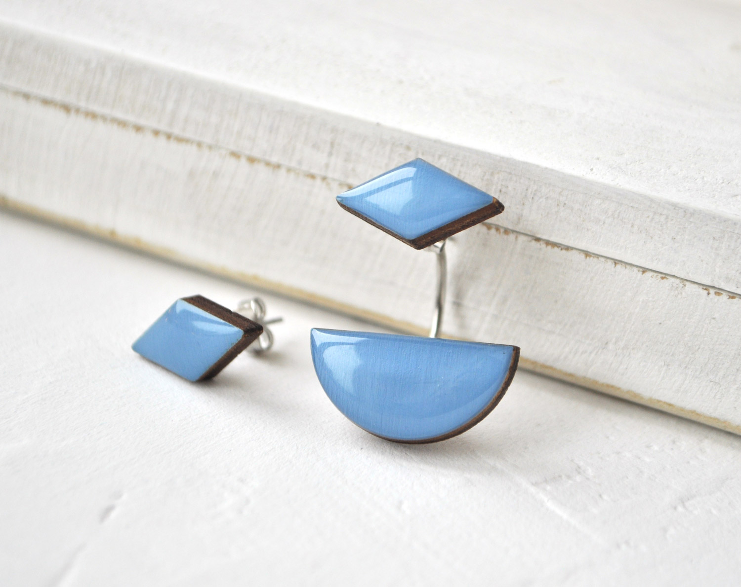 Гвоздики обманки деревянные "Долька с ромбом"