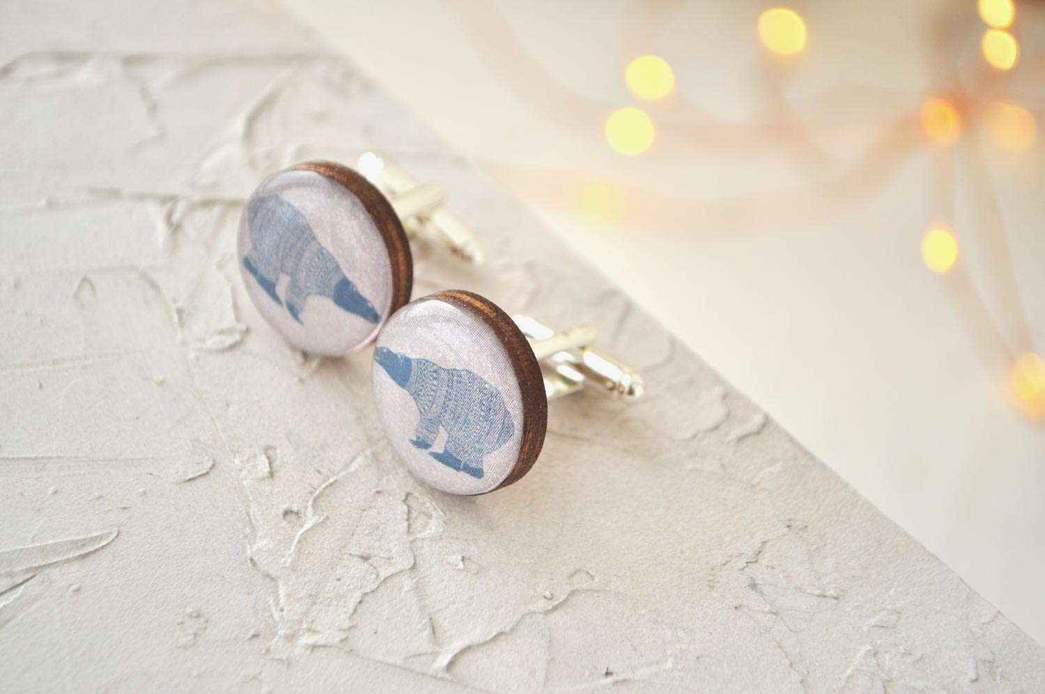 Медведь в свитере - запонки