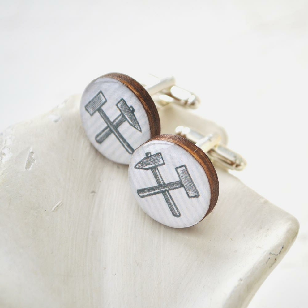 молотки - деревянные запонки