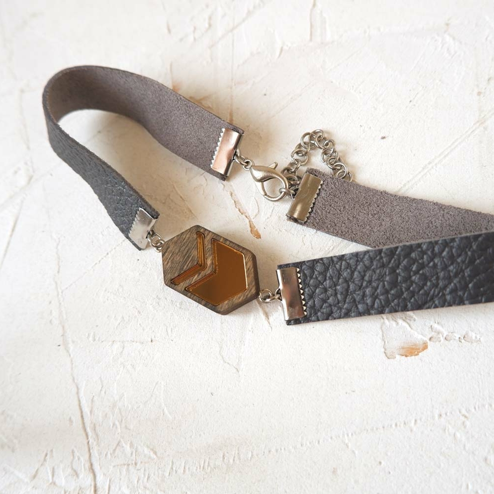 Большая и малая стрелка - кожаный чекер