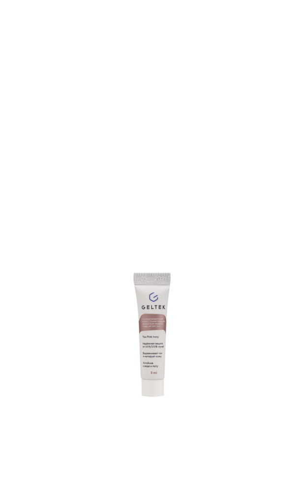 Гельтек Крем солнцезащитный с тонирующим эффектом SPF 50+ тон Pink Ivory 5 мл.