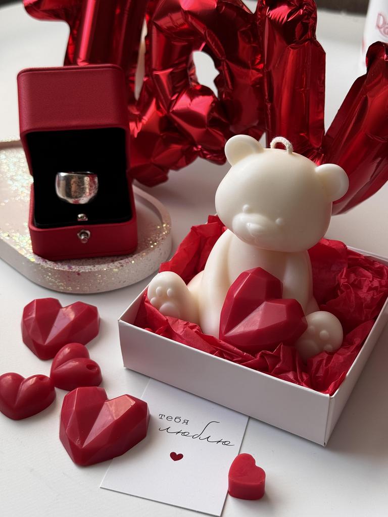 14 февраля, подарок на 14 февраля, день влюбленных, мишка на день святого валентина, валентинка, романтический вечер