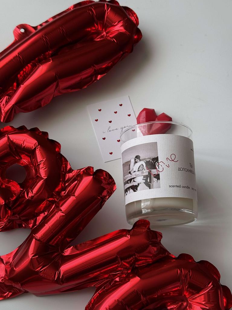 14 ФЕВРАЛЯ, день влюбленных, подарок на 14 февраля, валентинка, свеча с сердечками, романтический вечер, ароматическая свеча