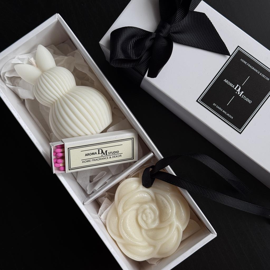 Подарочный бокс "свеча кролик + ароматическое саше"