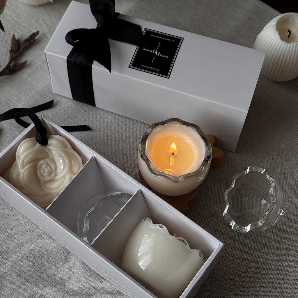 Подарочный бокс "Пасхальное яйцо в стекле + аромасаше"