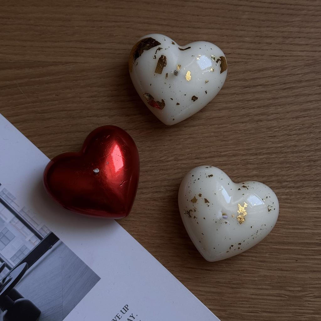 Интерьерная свеча - сердце мини