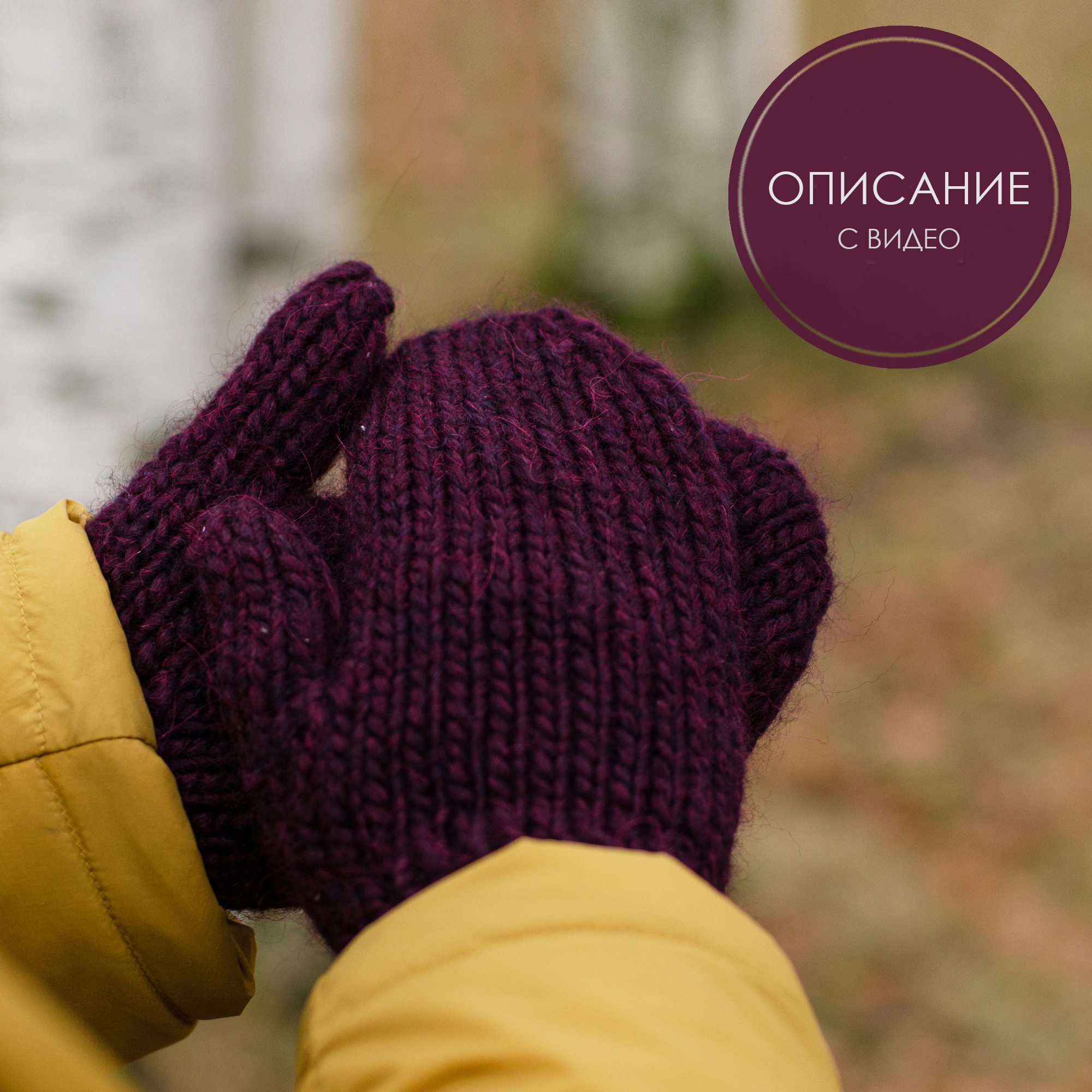 Описание по вязанию варежек Плюм