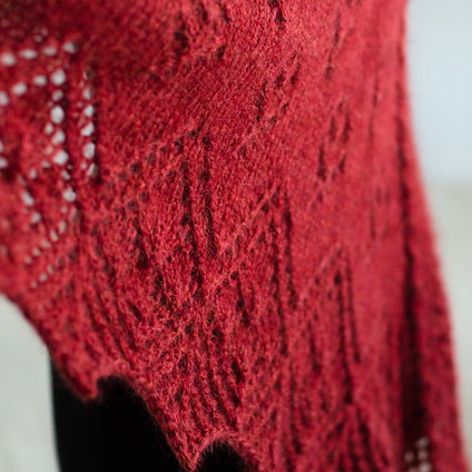 Описание по вязанию шали Полен