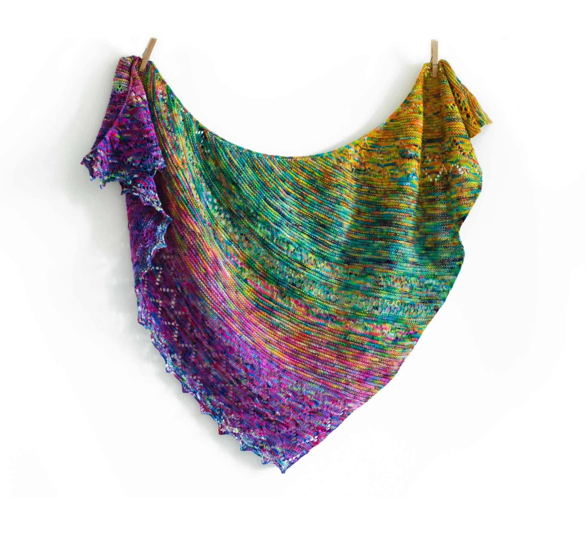 Описание по вязанию шали Алоди