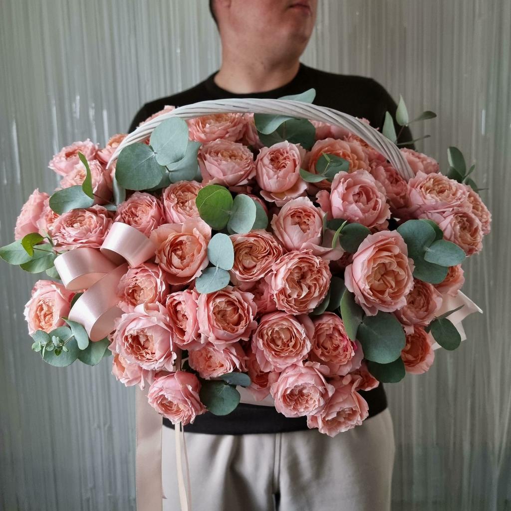 КОРЗИНА КУСТОВАЯ ДЖУЛЕТТА С ЭВКАЛИПТОМ