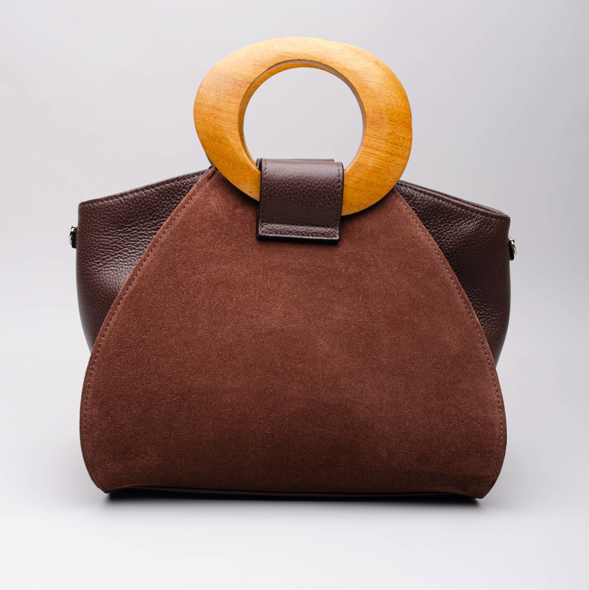 Сумка женская с деревянными ручками купить