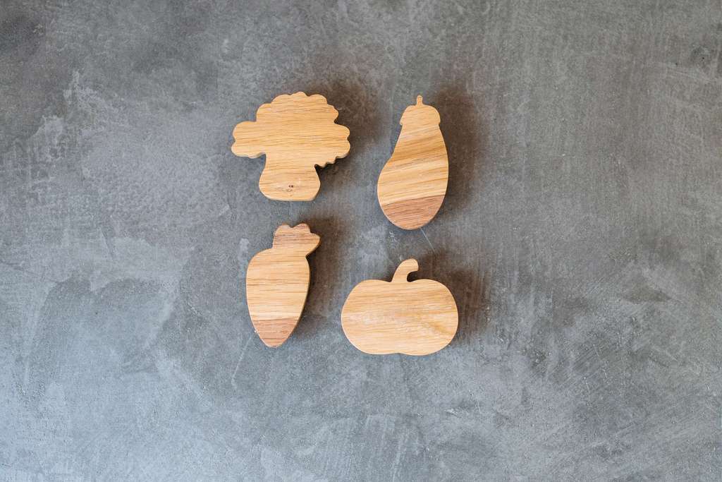 Набор деревянных крючков «Овощи»