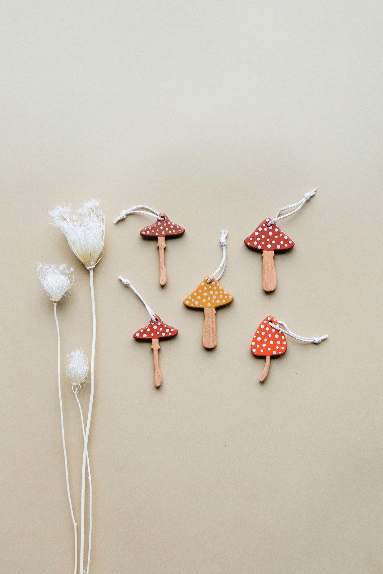 Набор деревянных мухоморов #1