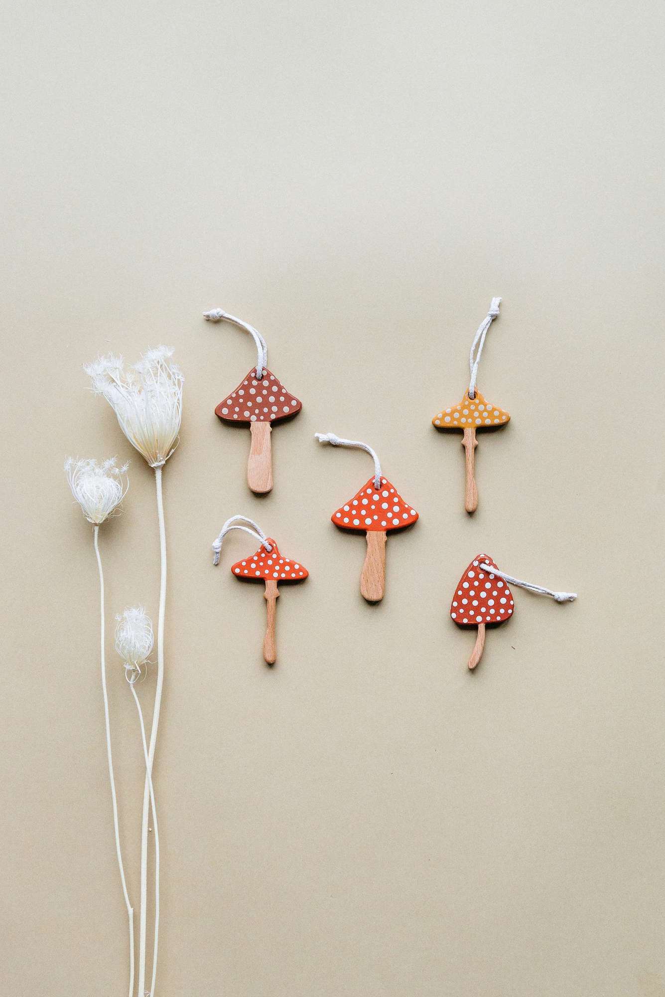 Набор деревянных мухоморов #2