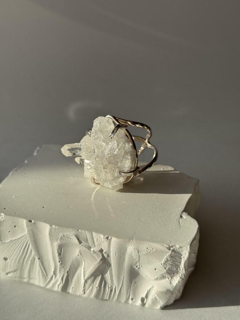 Кольцо с горным хрусталем